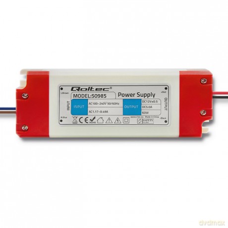 Zasilacz impulsowy LED IP20 | 60W | 12V | 5A