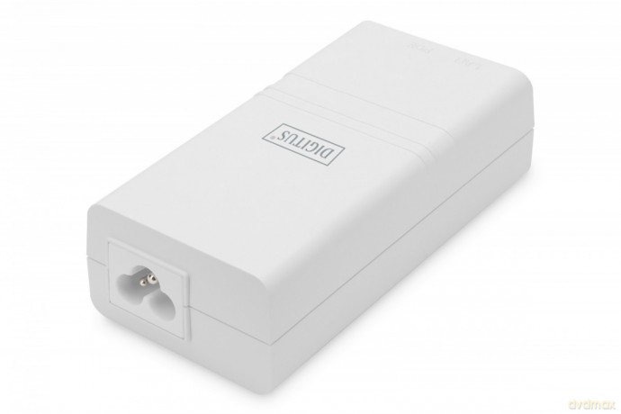 Zasilacz/Adapter PoE 802.3af, max. 48V 15.4W Gigabit 10/100/1000 Mbps, aktywny, Biały