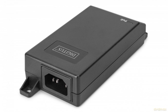 Zasilacz/Adapter PoE+ 802.3at aktywny max. 55V 30W 10/100/1000Mbps, transmisja do 100m