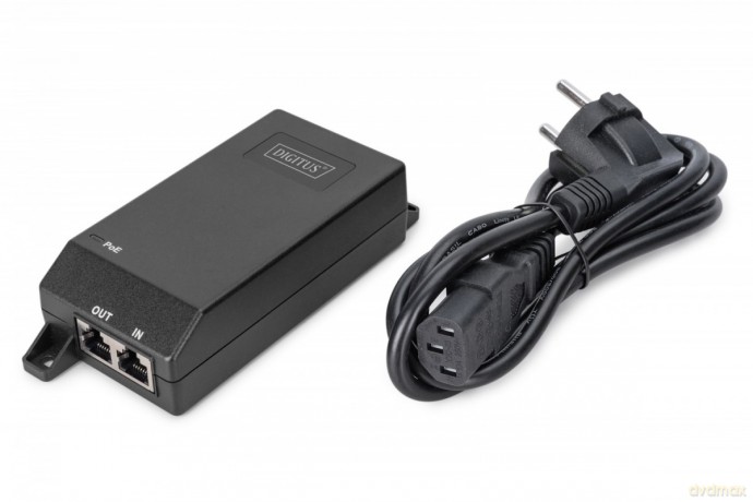 Zasilacz/Adapter PoE+ 802.3at aktywny max. 55V 30W 10/100/1000Mbps, transmisja do 100m