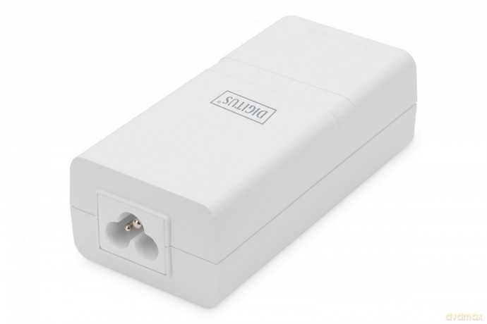 Zasilacz/Adapter PoE+ 802.3at, max. 52V 30W Gigabit 10/100/1000 Mbps, aktywny, Biały