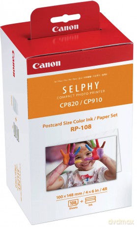 Zestaw Canon RP-108 z kolorowym atramentem i papierem 10x15 108 arkuszy 8568B001