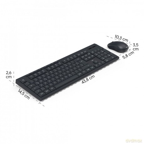 Zestaw klawiatura i mysz WKM-200 Czarny