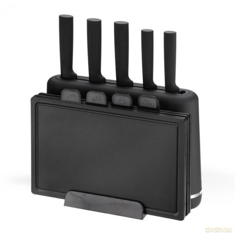 Zestaw noży + desek na podstawce MR-1412-BLACK