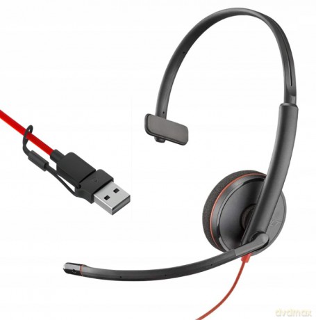 Zestaw słuchawkowy Blackwire 3210 USB-C + USB-C/A (Bulk) 8X214A6