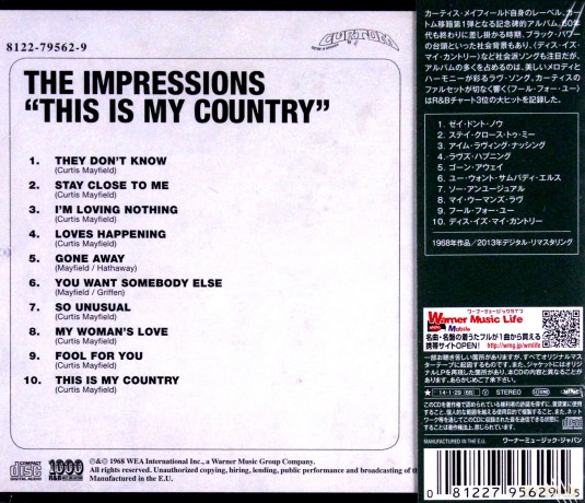 The Impressions: This Is My Country [CD]