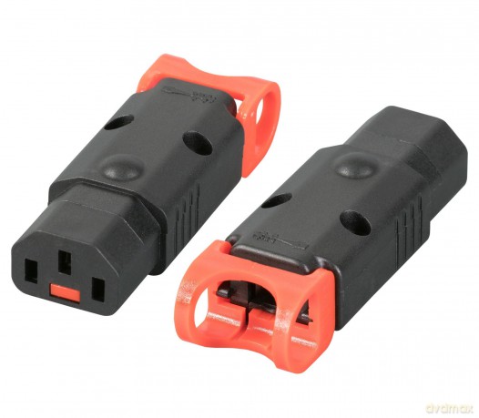 Złącze zasilające do zarobienia z blokadą IEC LOCK+ OPEN/C13 Ż