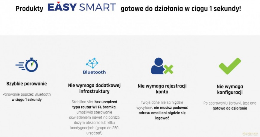Żarówka EASY SMART Bluetooth Mesh GLS 8,5W RGBW+CCT+DIM