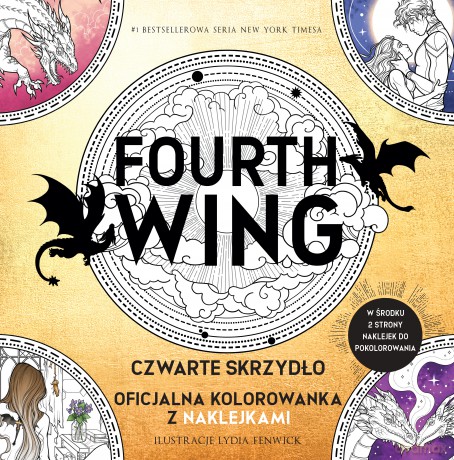 Fourth Wing. Czwarte Skrzydło: Oficjalna kolorowanka z naklejkami [KSIĄŻKA]