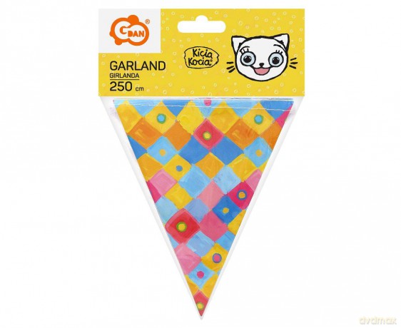 Girlanda flagi papierowe Kicia Kocia 2,5m