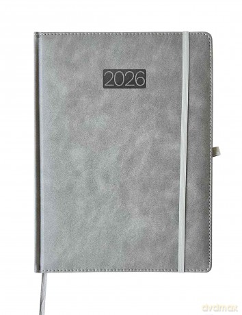 Kalendarz 2026 A4 Elegance dzienny V4 szary K-A4D [KALENDARZ]