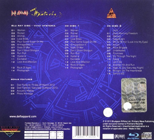 Def Leppard: Viva Hysteria [DVD]+[Blu-Ray]