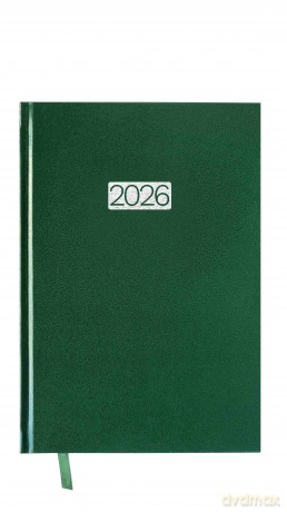 Kalendarz 2026 A5 Ekonomiczny dzienny V5 zielony K-A5D E [KALENDARZ]