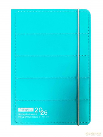 Kalendarz 2026 A5 LUX dzienny north face V2 turkusowy K-A5D NF [KALENDARZ]