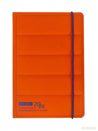 Kalendarz 2026 A5 LUX north face dzienny V4 pomarańczowy K-A5D NF [KALENDARZ]