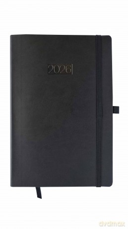 Kalendarz 2026 Flex A5 dzienny czarny V3 K-A5D [KALENDARZ]