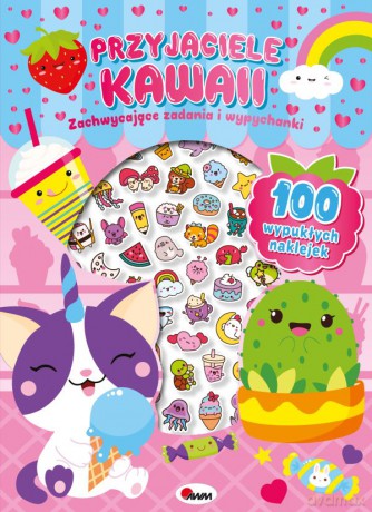 Przyjaciele kawaii. 100 wypukłych naklejek - Natalia Kawałko-Dzikowska [KSIĄŻKA]