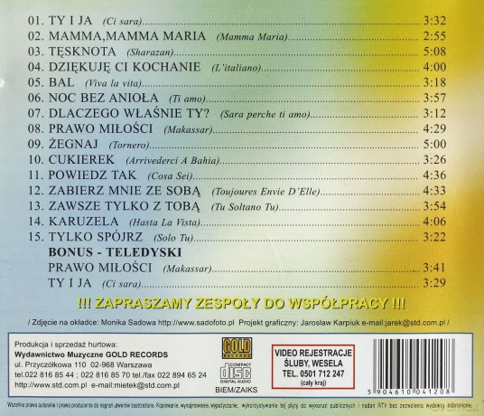 Justyna i Piotr: Największe Przeboje Włoskie po polsku [CD] 