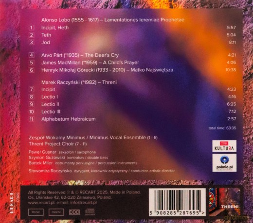 Zespół Wokalny Minimus: Threni [CD]