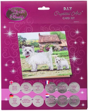 Diamentowa mozaika Westie pieski 18x18cm