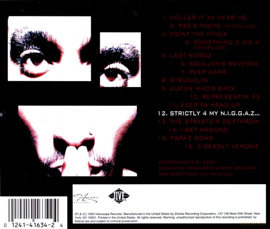 2 Pac: Strictly 4 My N.I.G.G.a.Z.  [CD]