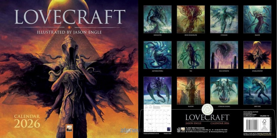 Kalendarz 2026 ścienny kwadrat Lovecraft [KALENDARZ]