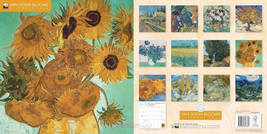 Kalendarz 2026 ścienny Kwiaty Vincent van Gogh [KALENDARZ]