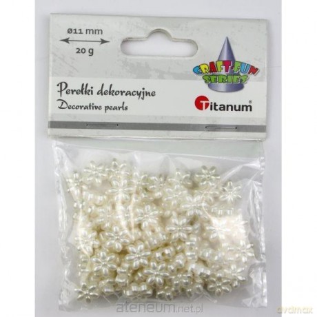 Koraliki perełki plastikowe kwiatki 14x11mm