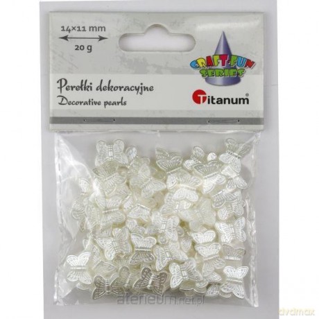 Koraliki perełki plastikowe motyle 14x11mm