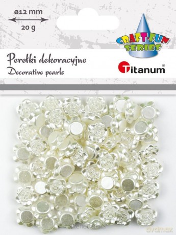 Koraliki perełki plastikowe róże 10mm 20g