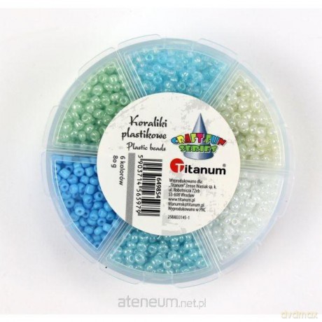 Koraliki plastikowe 3mm 6 kolorów