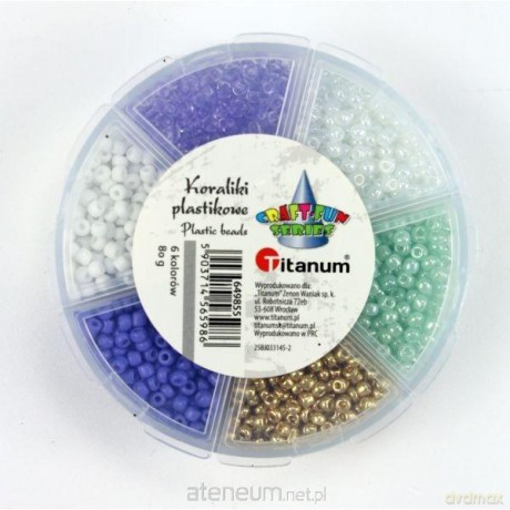 Koraliki plastikowe 3mm 6 kolorów