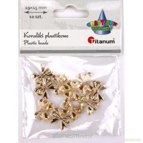 Koraliki plastikowe kokardki 5mm 10szt