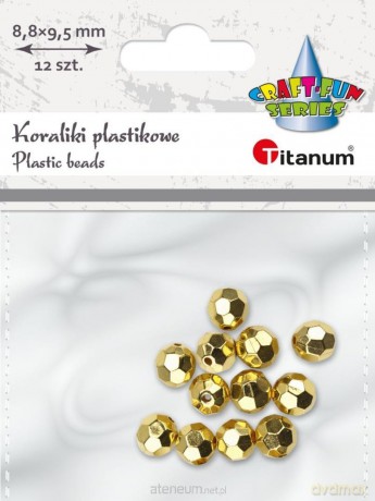 Koraliki plastikowe lustrzane fasetowane 10x9,5mm
