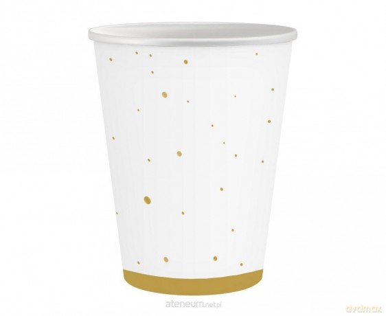 Kubeczki papierowe Celebrate złote 250ml 6szt