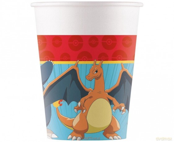 Kubeczki papierowe Pokemon 200ml 8szt