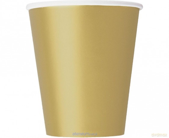 Kubeczki papierowe złote 270ml 8szt