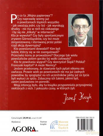 Wojna papierowa Powstania śląskie 1919-1921 - Józef Krzyk [KSIĄŻKA]