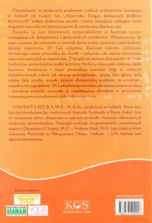 Ayurveda. Księga domowych środków leczniczych - Vasant D Lad [KSIĄŻKA]