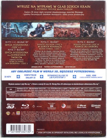 Hobbit: Pustkowie Smauga 3D (wydanie rozszerzone) [2xBlu-Ray 3D]+[3xBlu-Ray]