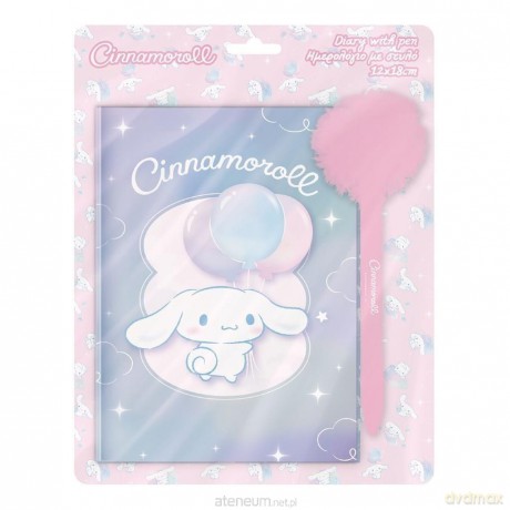 Pamiętnik+długopis z pomponem cinnamoroll