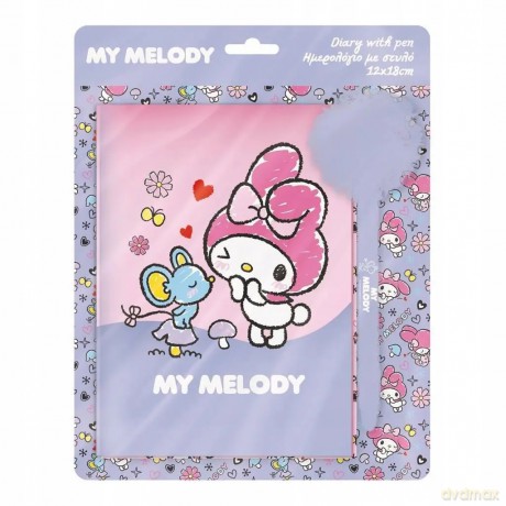 Pamiętnik+długopis z pomponem my melody