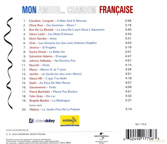 Mon Amour Chanson Francaise [CD]