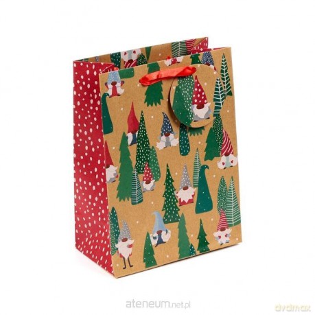 Torba na prezent średnia - Christmas Jolly Gonks
