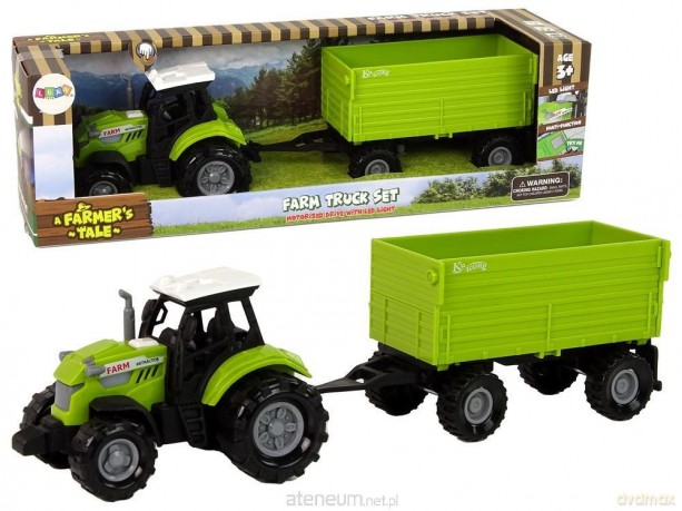 Traktor z przyczepą światło i dźwięk
