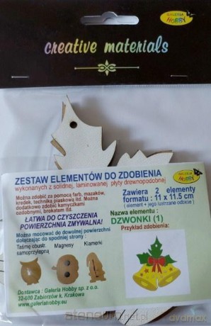 Zestaw elementów do zdobienia Dzwonki BN 11x11,5cm