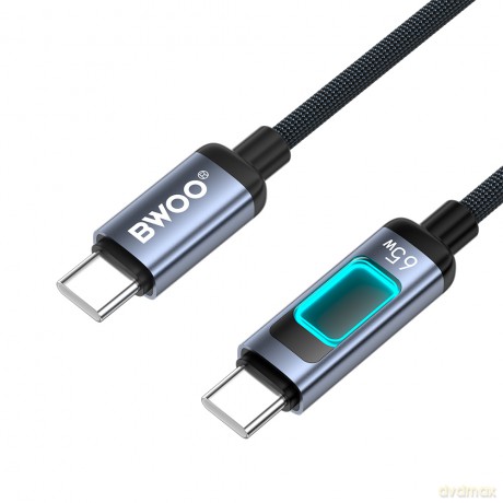 BWOO kabel pleciony z podświetleniem PD 60W X324CC USB-C - USB-C