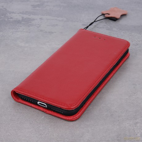 Etui skórzane Smart Pro do iPhone 17 Pro 6,3" bordowe