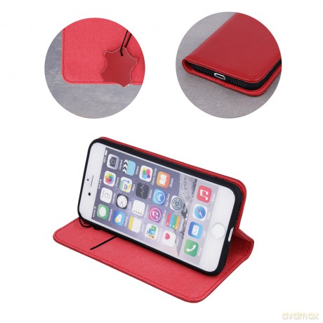 Etui skórzane Smart Pro do iPhone 17 Pro Max 6,9" bordowe
