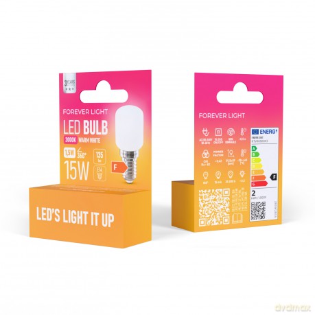 Forever Light Żarówka LED E14 T26 1.5W 135lm 3000K klasa F
